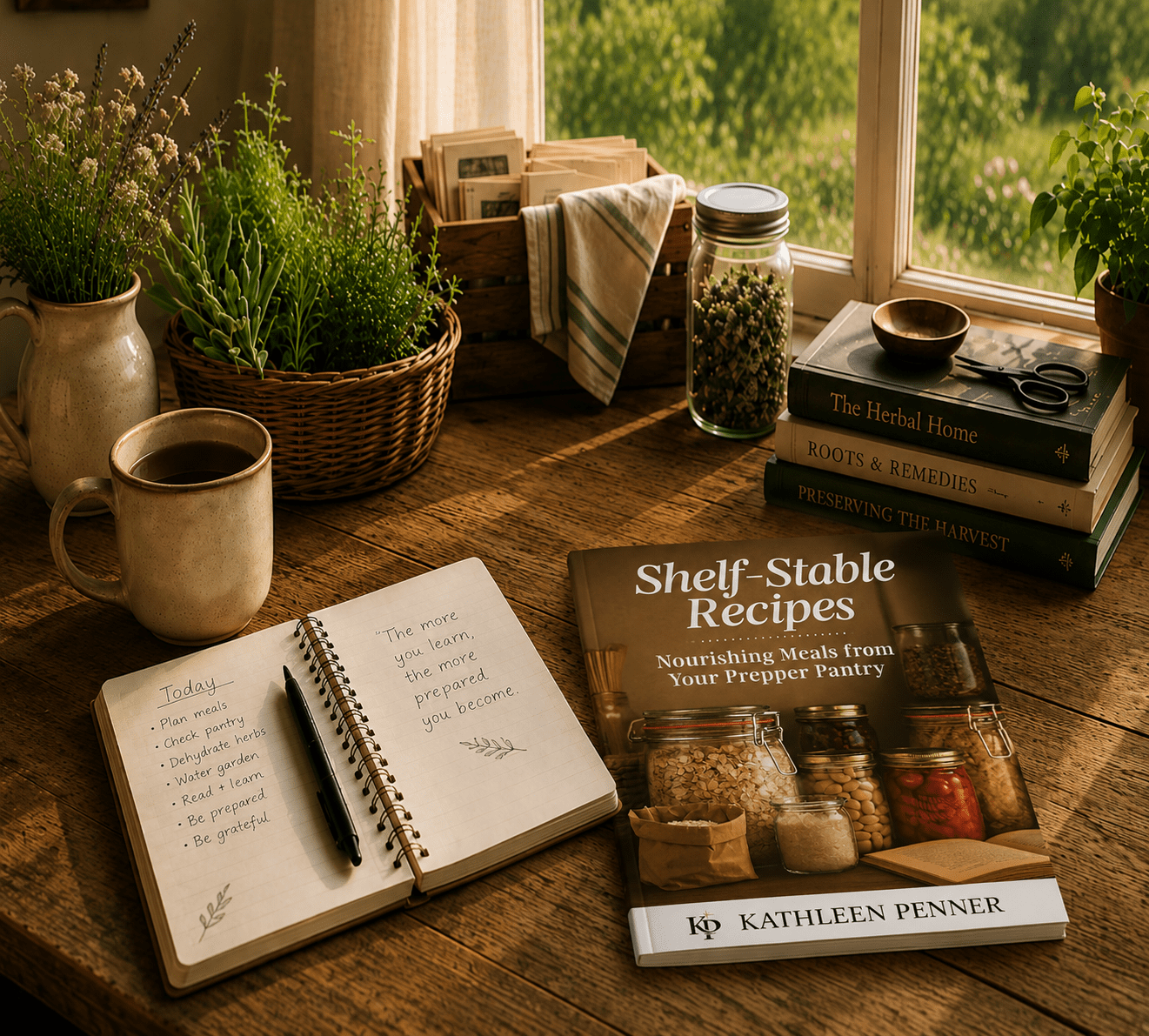 Shelf Stable Recipes guide featuring prepper pantry meals, pantry cooking ideas, and shelf stable food storage recipes